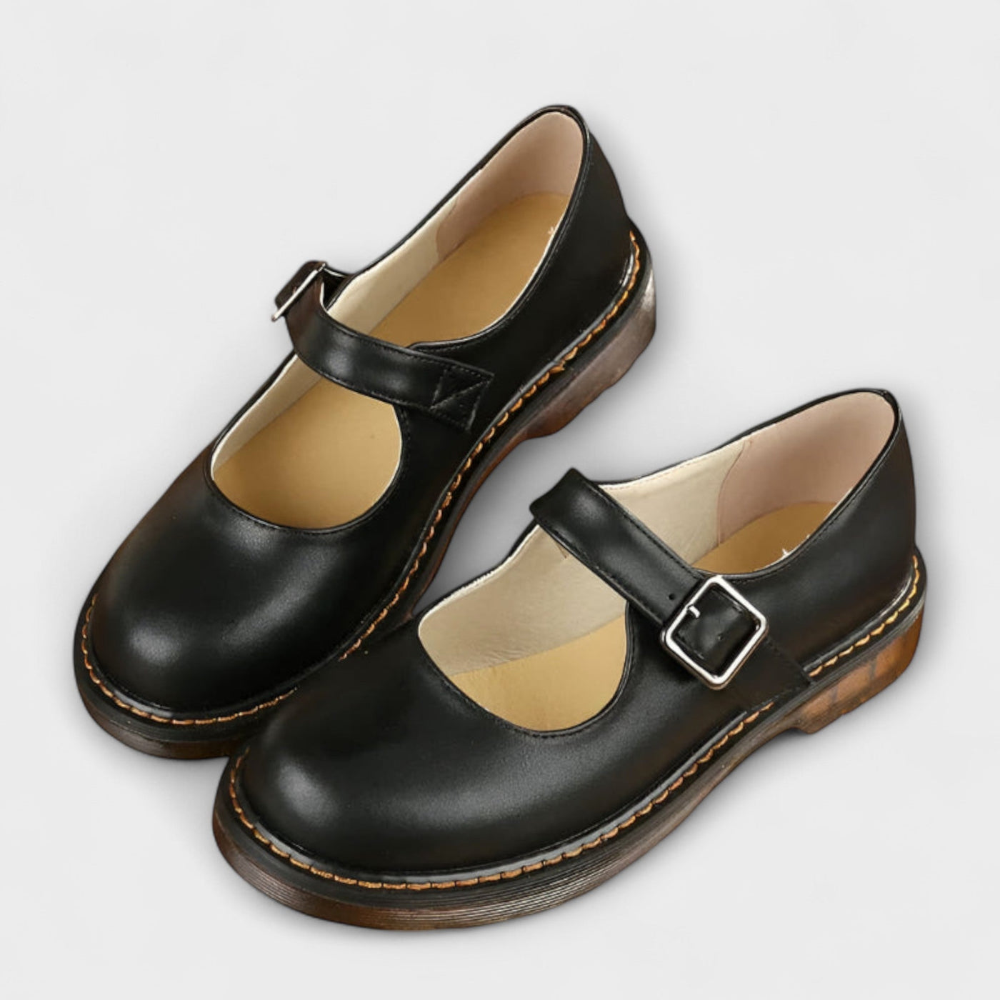 Mary | Classic Leather Shoes with Straps and Comfortable Sole