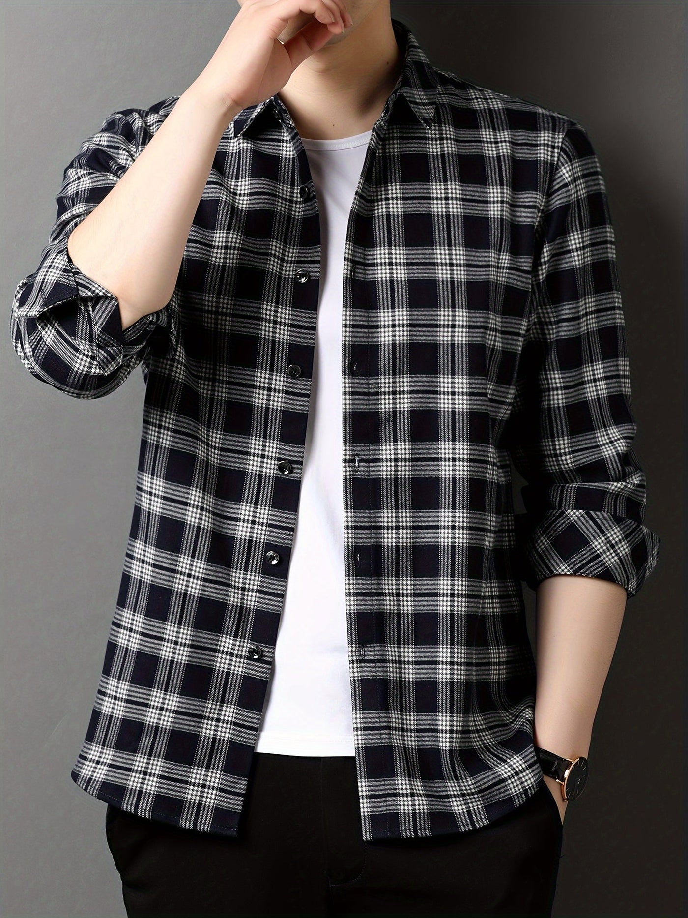 PlaidCraft™ Men’s Long Sleeve Shirt