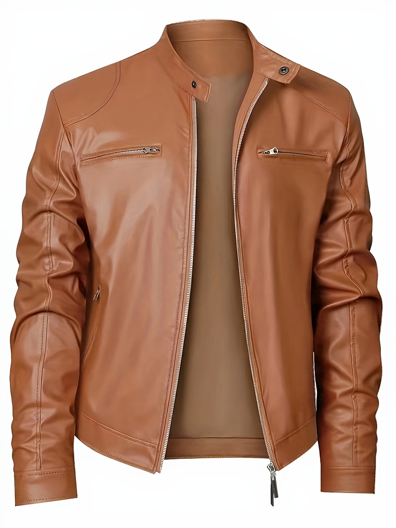 RetroEdge™ Men’s Stand Collar Bomber Jacket