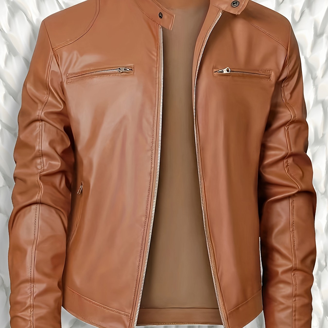 RetroEdge™ Men’s Stand Collar Bomber Jacket