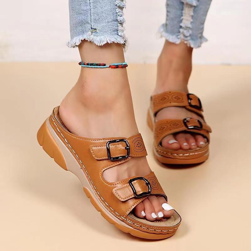 Tamsin - Double Knot Wedge Orthopedic Sandals