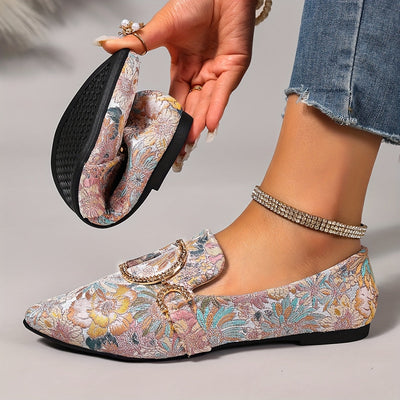 Blossura™ Floral Embroidered Flats