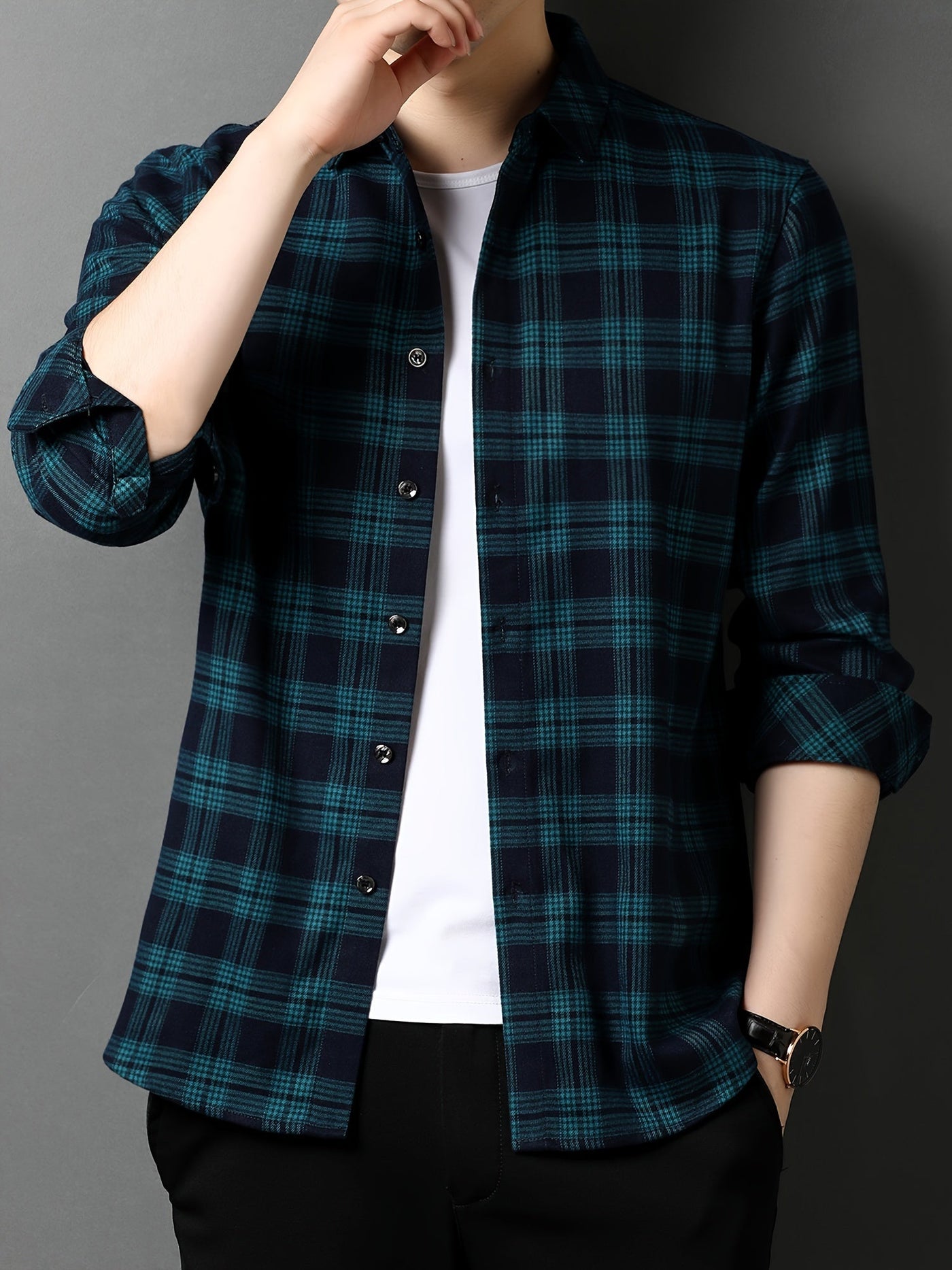 PlaidCraft™ Men’s Long Sleeve Shirt