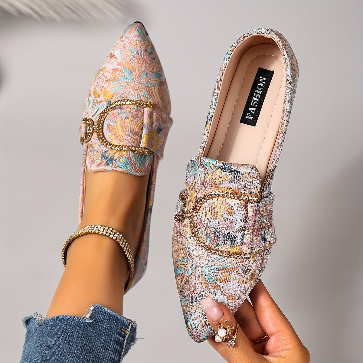 Blossura™ Floral Embroidered Flats