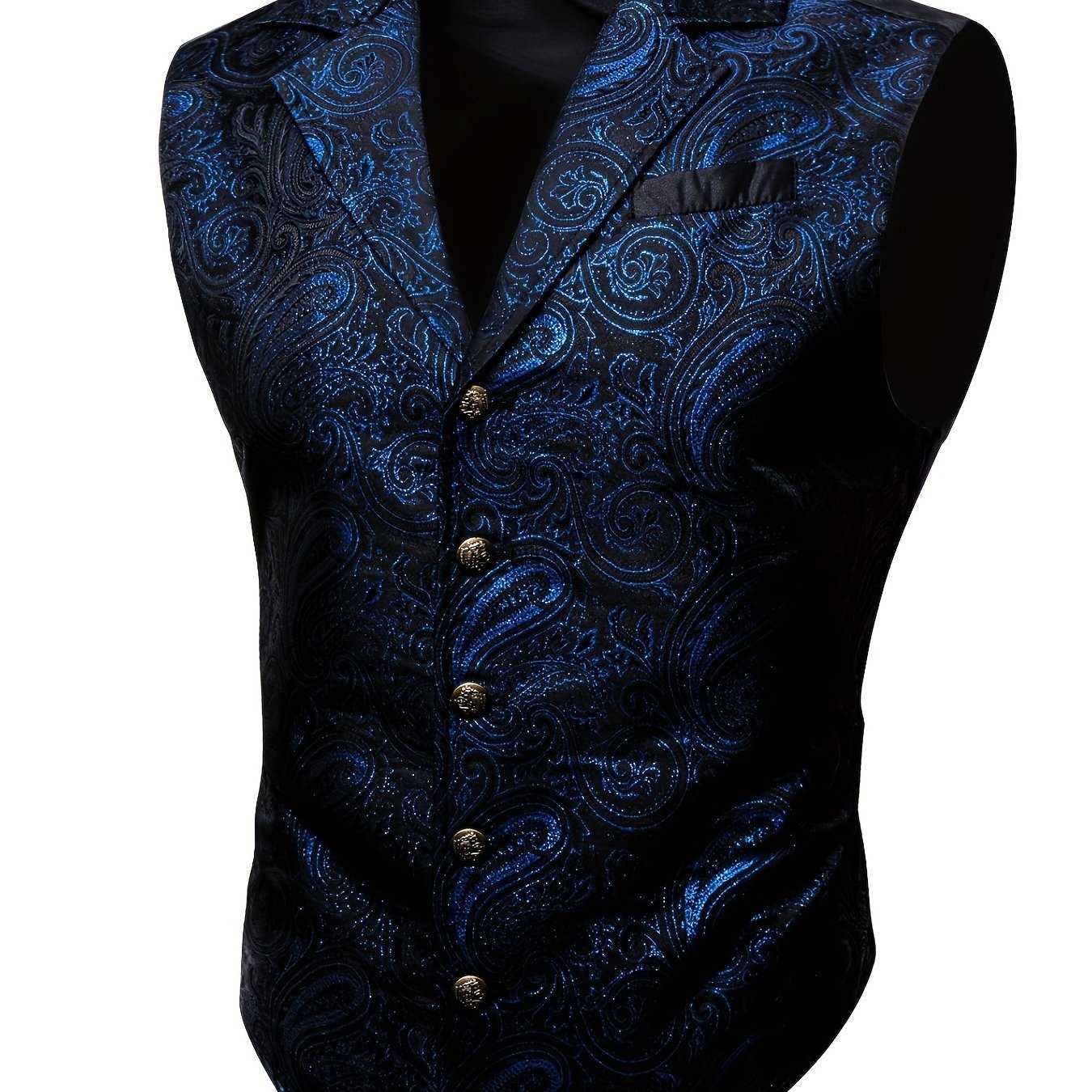 VictorianElegance™ Green Satin Jacquard Waistcoat