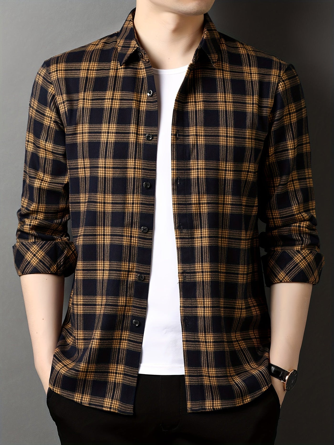 PlaidCraft™ Men’s Long Sleeve Shirt