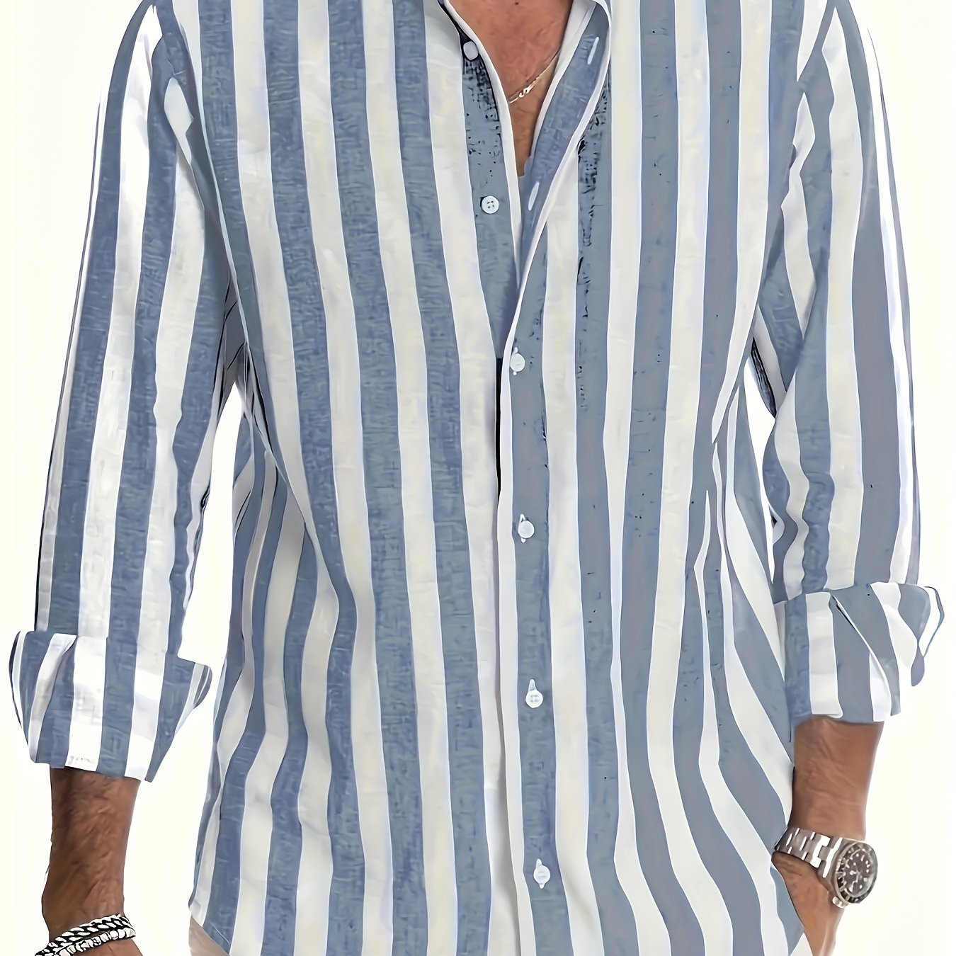 StripeEase™ Men’s Casual Shirt