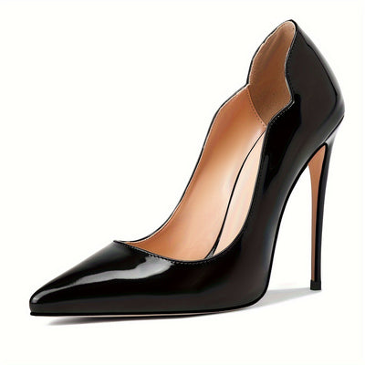 VOABOASY™ Glossy Elegance Stiletto Pumps