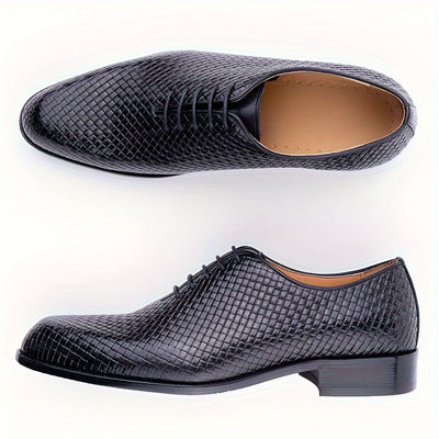 CrocElegance™ Handmade Leather Oxfords