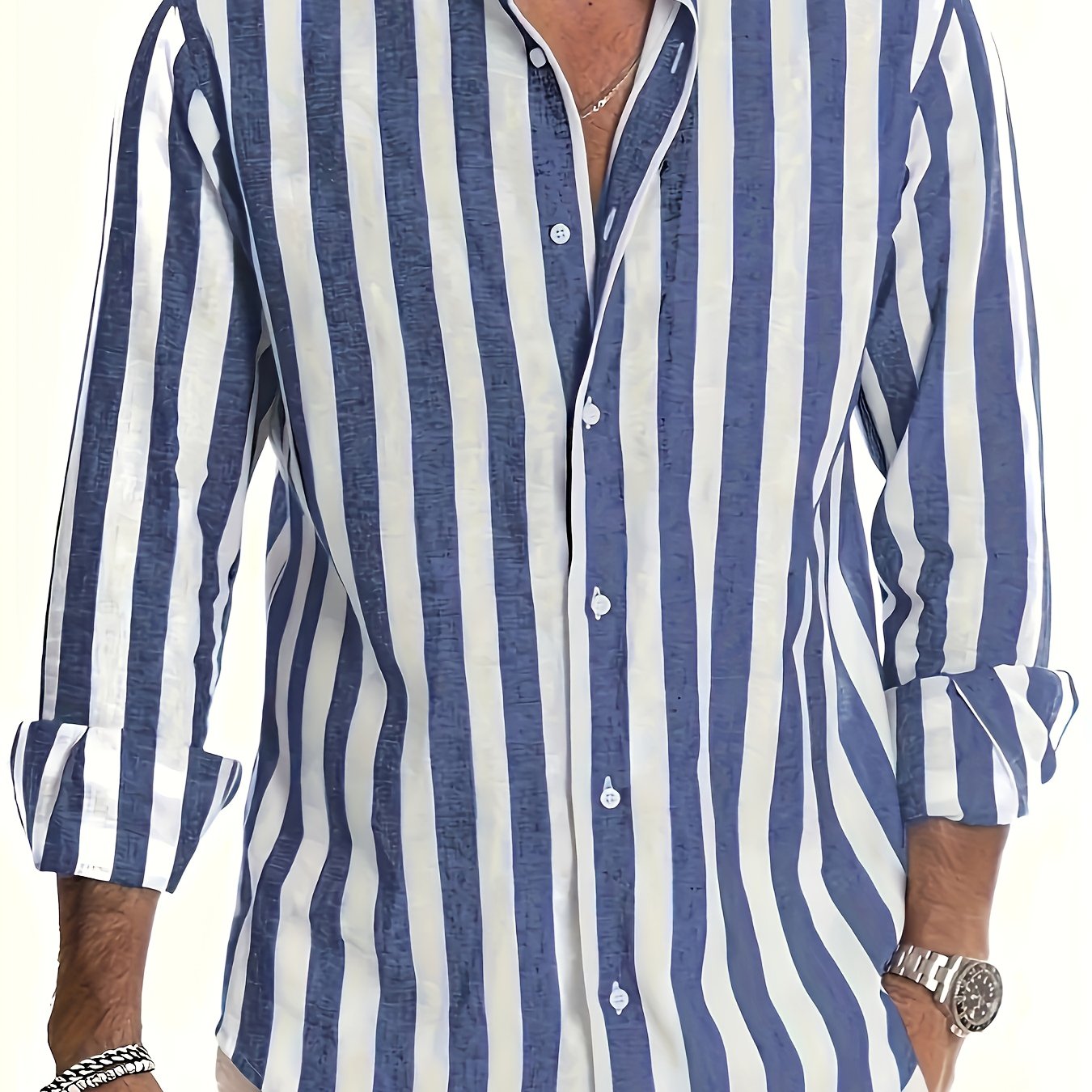 StripeEase™ Men’s Casual Shirt