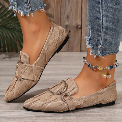 Lustra™ Rhinestone Slip-On Flats