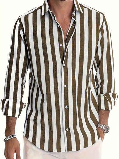 StripeEase™ Men’s Casual Shirt