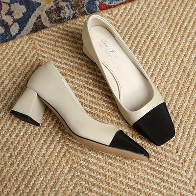 Parisienne™ Two-Tone Square Toe Pumps