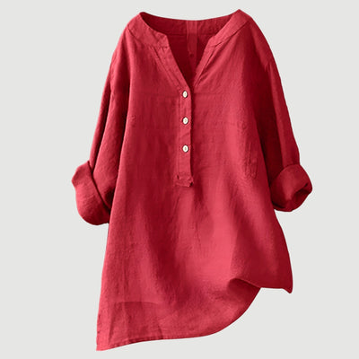 Freja™ – Airy and comfortable linen shirt with buttons