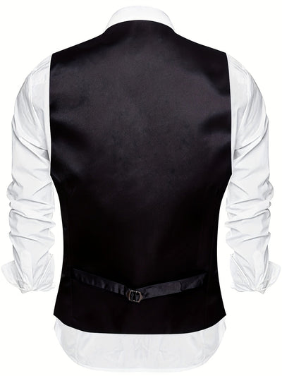 RegalGold™ Plus-Size Jacquard Vest & Tie 5-Piece Set