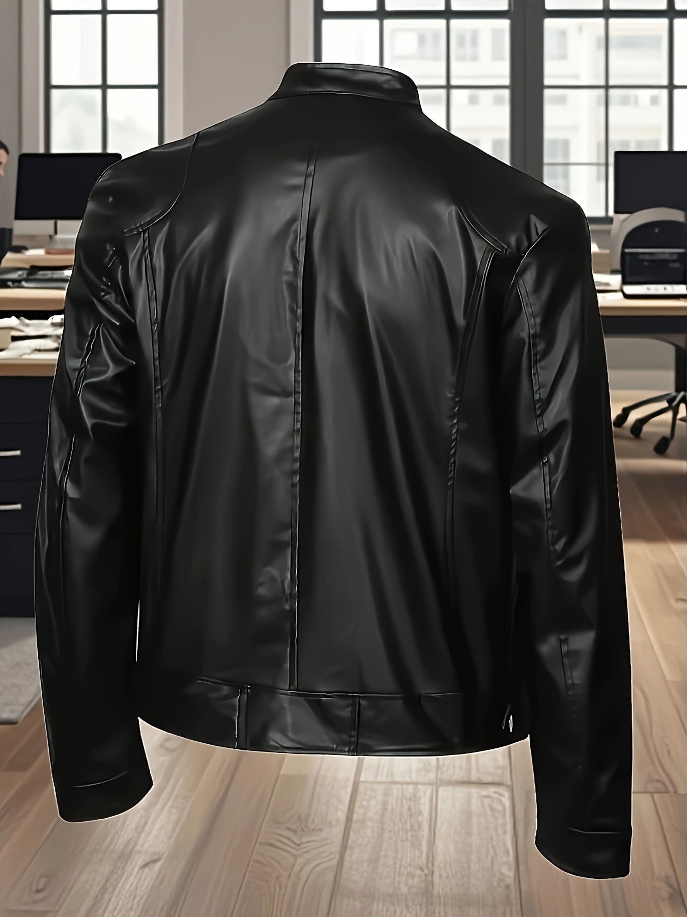 RetroEdge™ Men’s Stand Collar Bomber Jacket