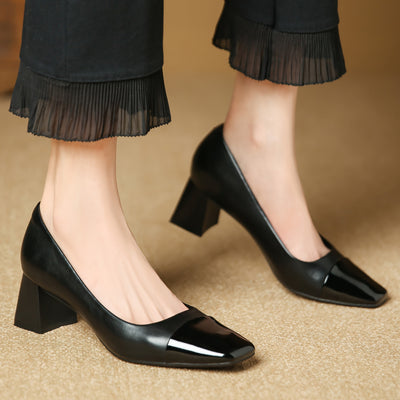 Parisienne™ Two-Tone Square Toe Pumps