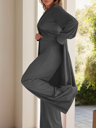 Elyria™ Slit Round Neck Lounge Set