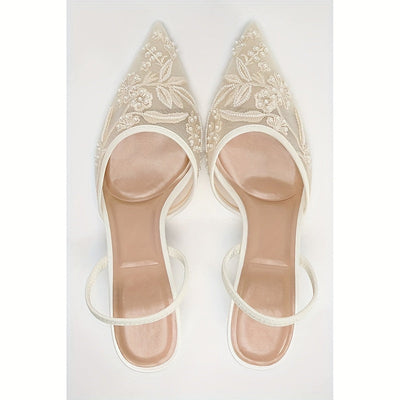 LustreStep™ Champagne Mule Heels