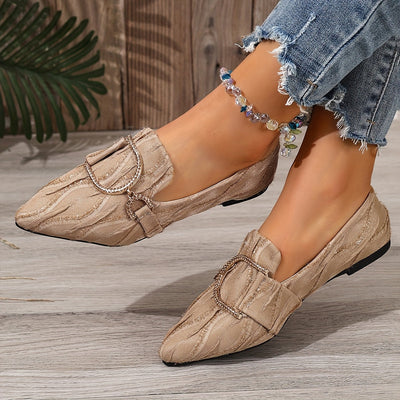 Lustra™ Rhinestone Slip-On Flats