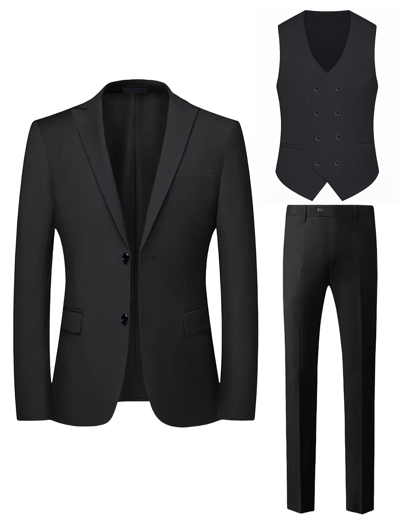 RegalForm™ | Men's 3-Piece Classic Suit Set