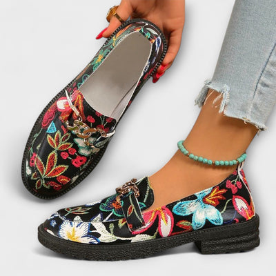 Dorien | Multicolor Floral Moccasins