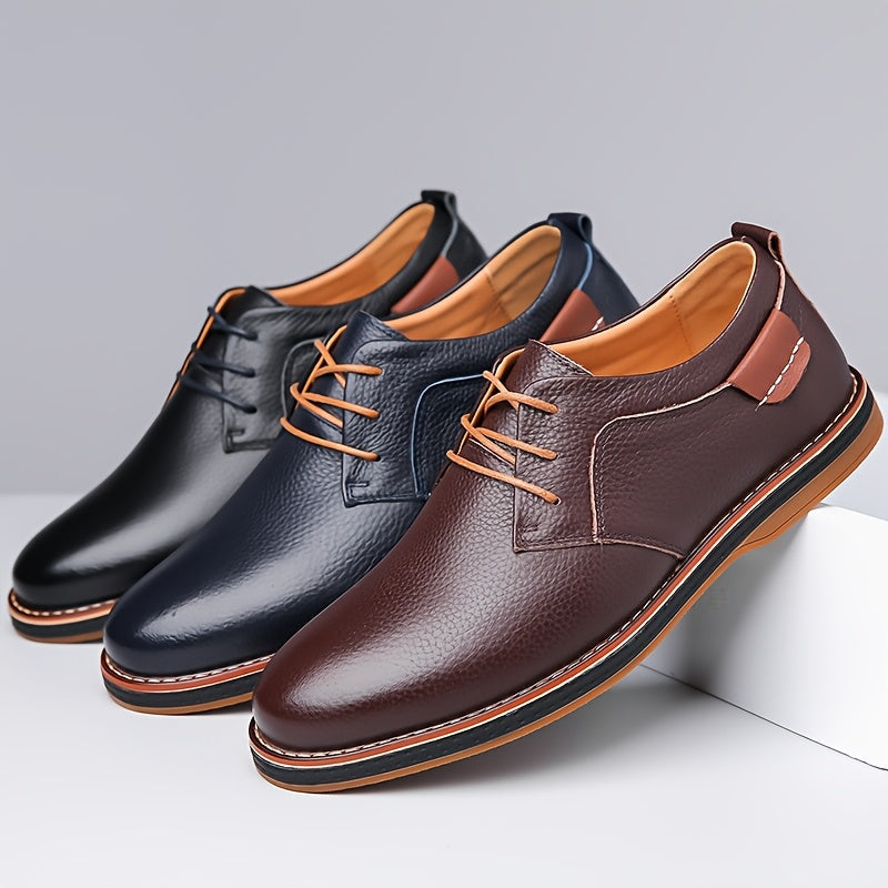 EliteStride™ Cow Faux Leather Dress Shoes