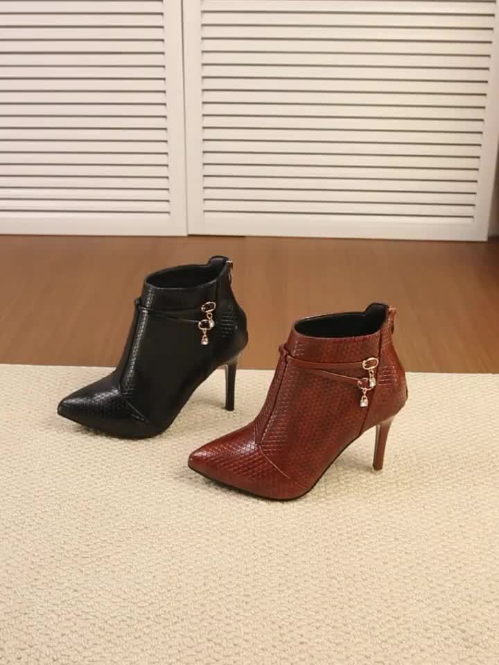 SnakeLuxe™ French Heel Ankle Boots