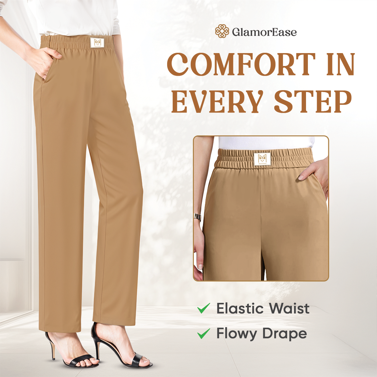 GlamorEase™ High Rise Stretch Pants