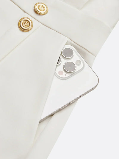 Malene™ | Classic Button-Slit Midi Dress