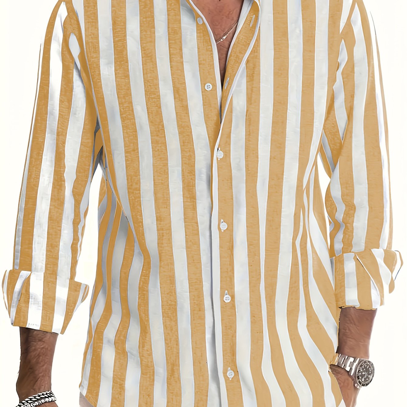 StripeEase™ Men’s Casual Shirt
