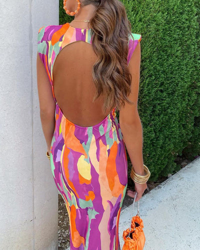 Élodie™ | Sleeveless Maxi Dress with Tied Detail