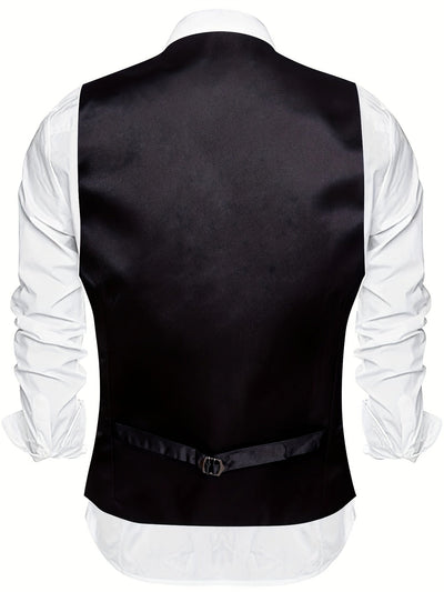 RegalGold™ Plus-Size Jacquard Vest & Tie 5-Piece Set