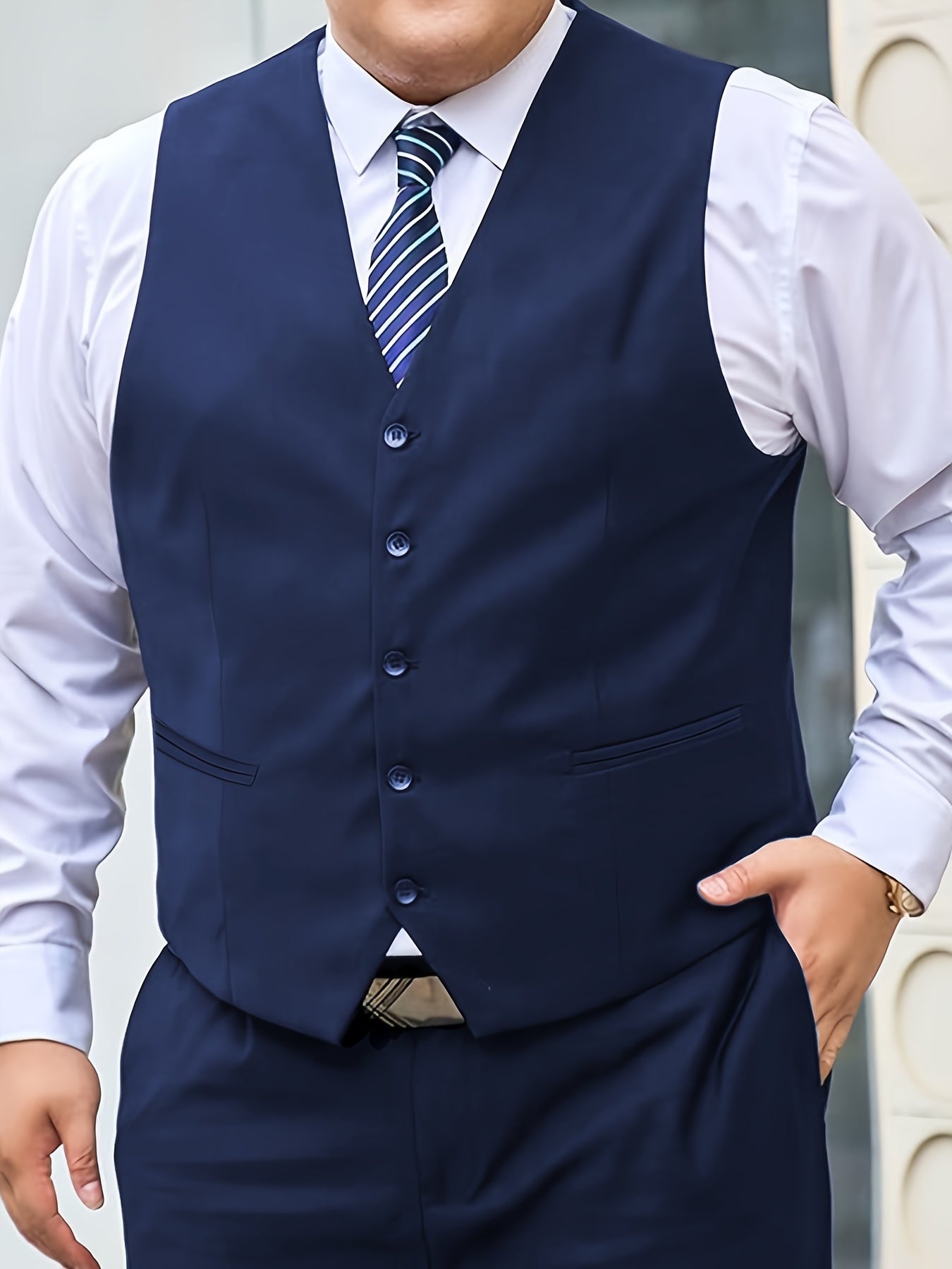 GrandeurFit™ Plus-Size 3-Piece Suit Set