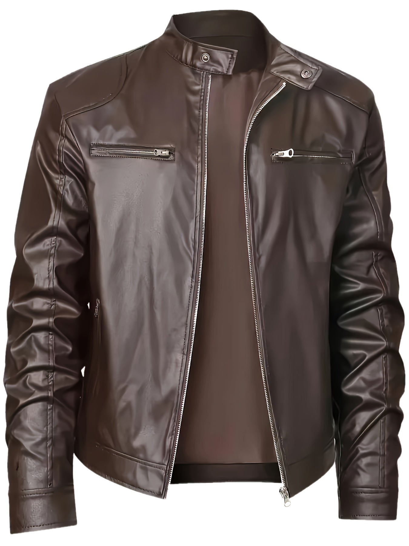 RetroEdge™ Men’s Stand Collar Bomber Jacket