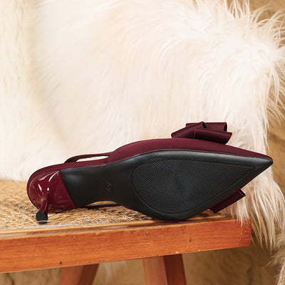 BellaBow™ Pointed-Toe Stiletto Heels