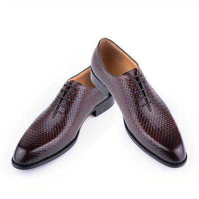 CrocElegance™ Handmade Leather Oxfords