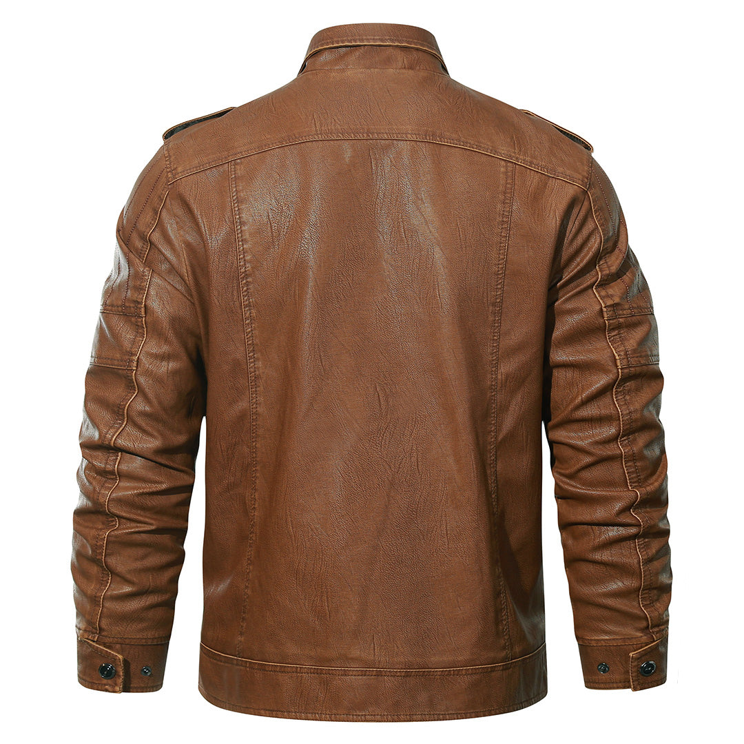 Lubomir™ | Fleece-Lined Motorcycle Leather Jacket