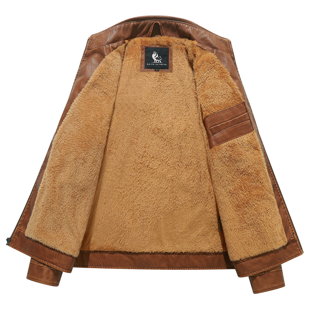 Lubomir™ | Fleece-Lined Motorcycle Leather Jacket
