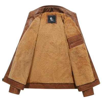 Lubomir™ | Fleece-Lined Motorcycle Leather Jacket