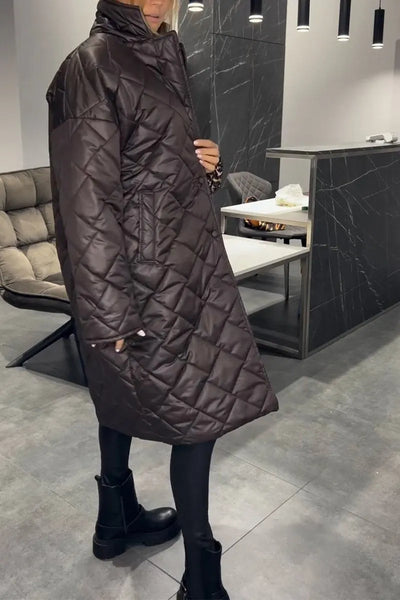Ofira™ | Reversible Quilted Coat with Leopard Lining