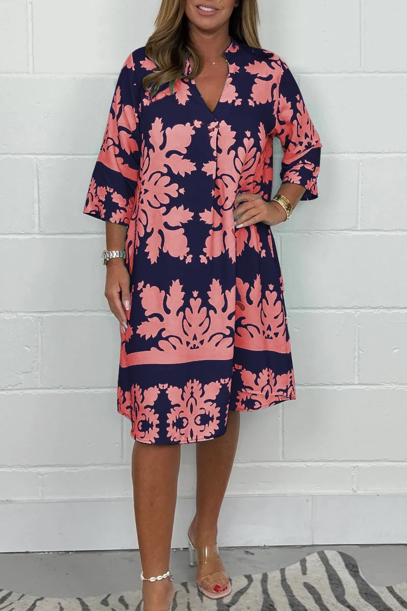 Gisella | Elegant Printed Midi Dress