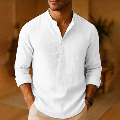 BreezyLuxe™ Men’s Linen Popover Shirt
