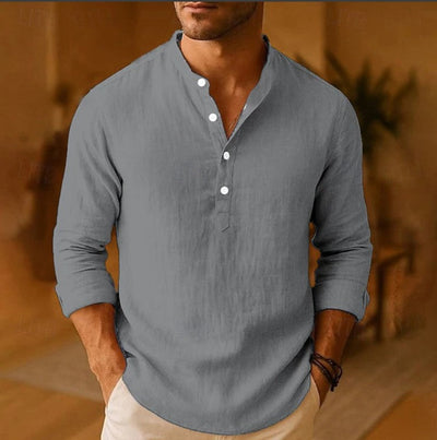 BreezyLuxe™ Men’s Linen Popover Shirt