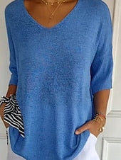 CozyRib™ – Women’s V-Neck Ribbed Knit Pullover