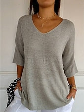 CozyRib™ – Women’s V-Neck Ribbed Knit Pullover
