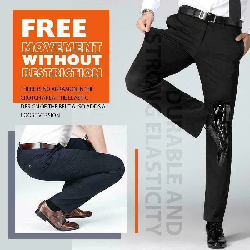 AquaFlex™ | High-Stretch Men’s Classic Slim Fit Suit Pants