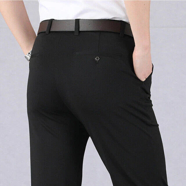 AquaFlex™ | High-Stretch Men’s Classic Slim Fit Suit Pants