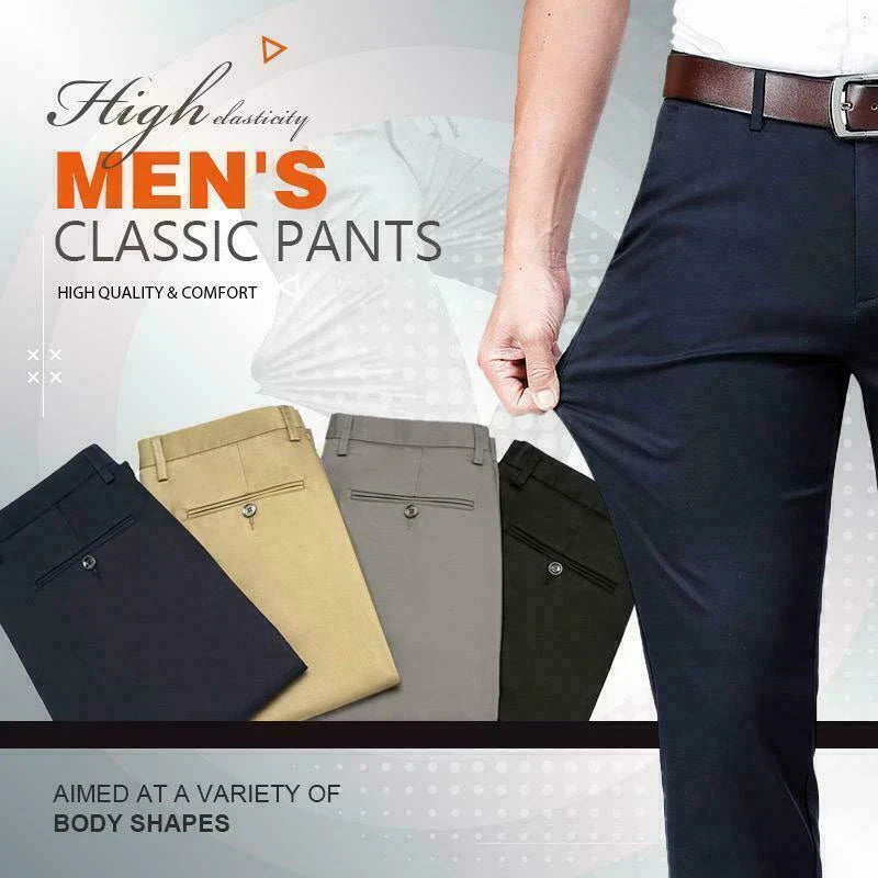 AquaFlex™ | High-Stretch Men’s Classic Slim Fit Suit Pants