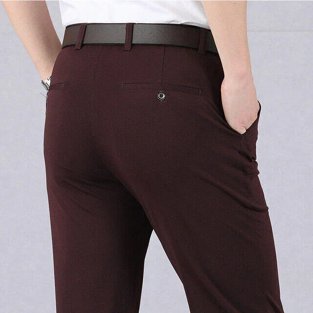 AquaFlex™ | High-Stretch Men’s Classic Slim Fit Suit Pants